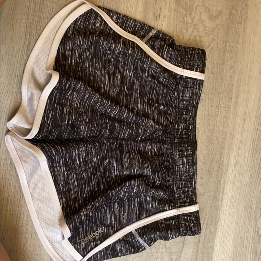 black and white reebok shorts